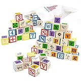 Professor Poplar's Ultimate Alphabet and Number Blocks (50pcs.) with Cloth Storage Bag by Imaginatio