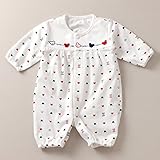 赤ちゃんの城 ツーウェイドレス 低体重児用品 夏用 トリコロール オフホワイト