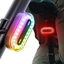 白■新品■白USB充電LEDテールライト白■リアライト 自転車用 テールライト 防水IPX6セーフティライト 赤青LED 六つ