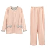 マタニティパジャマ 授乳服 前開き 授乳口付き ロング丈 長袖　ウエスト調節付き 産前産後用 秋冬 2点セット