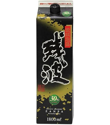 Amazon.co.jp: 残波 ブラック（ざんぱ ぶらっく） 泡盛 30度 1800ml