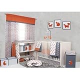 Bacati - Playful Foxs Orange/grey 10 Pc Crib Set Without Bumper Pad by Bacati