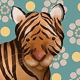 Oopsy Daisy Aaron The Tiger by Meghann O'Hara Canvas Wall Art, 10 by 10-Inch by Oopsy Daisy [並行輸入品]