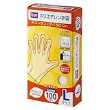 ポリエチレン 手袋 HI06T80 L 100枚入 L