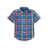 ポロラルフローレン ポニー付 マドラスチェック半袖シャツ ブルー&レッド (男の子12～24か月用) 24M [並行輸入品]