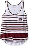 NCAAレディースVariegated Stripeポケットタンク L ホワイト