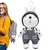 ぬいぐるみキーチェーン,ラブリーバニー ぬいぐるみ スモール ぬいぐるみ キーチェーン | クリエイティブ バニー ぬいぐるみ ぬいぐるみ チャーム キーリング ギフト バッグ バックパック 車 キー 財布