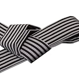 [ 京都きもの町 ] 男児用 着物角帯 適齢五才 黒グレー縞