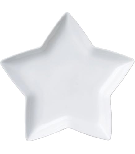 Amazon.co.jp: 星形 プレート M 20×17.5cm 270g ホワイト : ホーム
