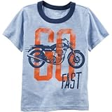 カーターズ Carter's/ モーターサイクルグラフィックリンガーティ ブルー トップス半袖Tシャツ 8歳【並行輸入】