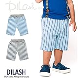 (ディラッシュ) DILASH盛夏'16/ストレッチコードレーンストライプ柄ハーフパンツ 70 サックス
