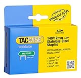 Tacwise1220 140 Series 1/2-Inch Stainless Steel Staples, Box of 2000-Pack (1220) [並行輸入品]