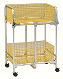 スワン マルチラック 黄色カゴ/アルミパイプ