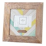 Hallmark Home Wood Photo Frame, White/Multi Chevron Mat Reasons to Smile Plaque (4x6 opening) by Hal