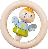 HabaガーディアンエンジェルAnthony木製Clutching Toy & Teether (ドイツ製)