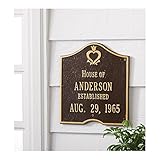 Personalized家のカスタムアルミインドア/アウトドア記念壁プラーク – ブロンズとゴールド