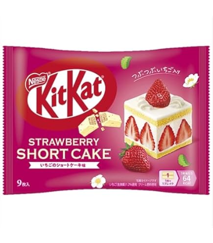 Amazon | OKURUX キット カット ミニ いちごのショートケーキ味 9枚入 Amazon | OKURUX キット カット ミニ いちごのショートケーキ味 9枚入