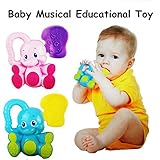 Goodfans かわいい象の赤ちゃん ハンドガラガラガラ 動物 ジングルシェイキングベル 赤ちゃん教育玩具 ランダムカラー