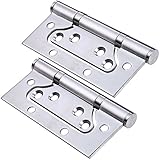 UHPPOTE　ドアヒンジ　蝶番　4″×3″　厚さ 2.5mm　ステンレス鋼　コンポジット　非ほぞ穴　ヒンジ　蝶番　ドア用　ハードウェア　インストールネジ付き　UHPPOTE 4"x3" Thickn