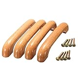 4pcs varnish 96mm wooden cabinet handle pull cupboard drawer