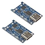 Anmbest 2PCS TP4056 Type-C USBオープンソース5V 1A 18650スタンドアロンリニアリチウム電池充電器過充電放電保護内蔵基板