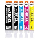 【FreedomInk】 BCI-381XL BCI-380XL 互換インクカートリッジ Canon用 インク 381 380 5色セット大容量/残量表示/個包装 対応機種：TS6130 TS6230 TS6330 TS7330 TS7430 TR7530 TR9530 TR8130 TS8230 TR8330 TR8430 TR8530