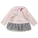 《H29年春物》(日本製) Pample Mousse(パンプルムース) ストレッチリップルスカート部分花柄トレーナー 90cm/PK NO.DP-71212