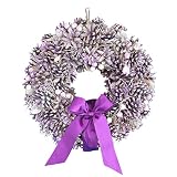 彩か SAIKA 【クリスマス】 リース 紫 パープル デコレーション 飾り Purple pine & Ribbon Wreath M CXO-112M