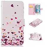 Zeebox iPhone 7 手帳型 ケース カバー 高品質 落下防止 保護カバー ウォレット型 スタンド機能 カード収納 マグネット開閉式 Apple iPhone7 用 生涯補償付き (ピンク 