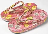 子供　七五三　女児ミニ草履　2-3歳用15ｃｍ(数えの三歳用)　柄ゾーリ　日本製和装小物 (ピンク織生地)