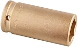 Ampco Safety Tools DWI-3/4D28MM Socket, Deep Well Impact, Non-Sparking, Non-Magnetic, Corrosion Resi