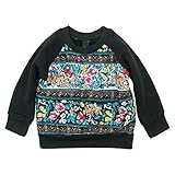 MANIS(マニス) 裏毛異素材切り替えトレーナー M 110cm /ブラック NO.R-N-14515