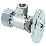 Brasscraft ocr19 X c1 multi-turn角度停止1 / 2 " x 3 / 8インチ、クロムメッキ