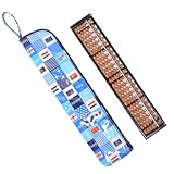 楽しく計算おしゃれそろばんセット(木製・23桁)　国旗で旅する世界旅行（スカイブルー）　日本製　N5702220