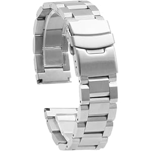 時計バンド 18mm 腕時計 ストラップ 交換ベルト シルバー ステンレスバンド 時計 留め金 レディース