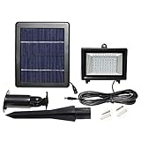 Meikee 60 LED Solar Lights Outdoor Security Floodlight , 300 Lumen, IP65 Waterproof, 6000K Daylight 