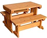 屋外用 テーブル ベンチ セット 国産杉 （テーブルサイズ：幅1000ｍｍ×奥行562ｍｍ） MB（ミディアムブラウン）色