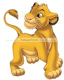 5 " Simba Cub Disney The Lion Kingムービー動物取り外し可能なピールセルフスティック粘着ビニール装飾壁デカールステッカーアート子供部屋ホーム装飾ガールズボーイズ子供寝室