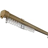 伸縮木目カーテンレール ゼロ (木目ライトオーク, ２．０ｍシングルセット)