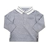 [D&Gジュニア] D&G junior アパレル (ポロシャツ) L13155 グレー×ホワイト (6/9M) ベビー [並行輸入品]