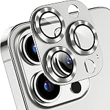 iPhone 16 Pro/iPhone 16 Pro Max カメラフィルム カメラ保護フィルム Annruiio 3眼 カメラカバー カメラ レンズ 保護カバー 超薄型 2.5D 高透過率 粘着性強い 露出オーバー防止 剥がれ防止 硬度9H キズ防止 アルミリング 二重保護 iPhone 16 Pro/iPhone 16 Pro Max カメラフィルム 対応(シルバー)