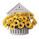 ホームデコレーション人工偽の結婚式のシルクの花ブッシュバスケット、E