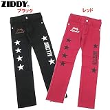 Ziddy(ジディー) ストレッチツイル「刺繍&プリントロゴ」ロングパンツDM便OK 【1604】 【C】 130 ブラック(04)