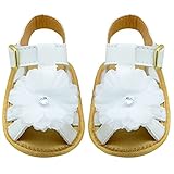 LexBlue(TM)BS#S 0-18M White Summer Infant Flower Cotton Flat Rain Shoes Soft Sole Cool Kid Girls Bab