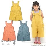 (ラポシェビスキュイ)La poche biscuit 初夏'15 綿麻キャンバスガウチョサロペット 130 ピンク