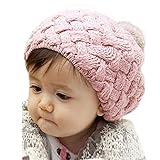 MIOIM ニット帽 キッズ ニットキャップ ベビー パイナップル風 ベレー帽 フェイク ファー ポンポン付き 男の子 女の子 帽子
