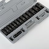 15 Pcs 1/2 Drive Deep Air Impact Socket Set 11 To 32 MM Metric Auto ATE Tools by ATE Pro. USA