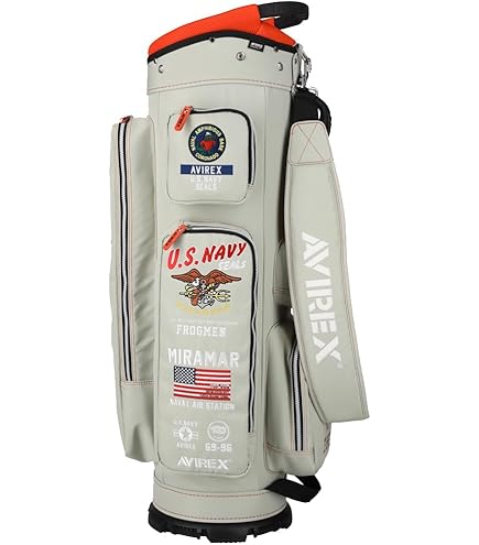 AVIREX スタンド式キャディバッグ ホワイト Amazon | AVIREX GOLF アヴィレックスゴルフ 9型 スタンド式