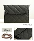 ファムベリー 母子手帳　ショルダーバック Lサイズ 収納力抜群　母子手帳ケース ジャバラ式 3人分 2人分 日本製 ブラック 黒