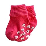 seliyiセリイ 赤ちゃん 靴下 ベビー ソックス新生児 可愛い 子ども用 4足セット (バラ色(1~3歳)滑り止め)